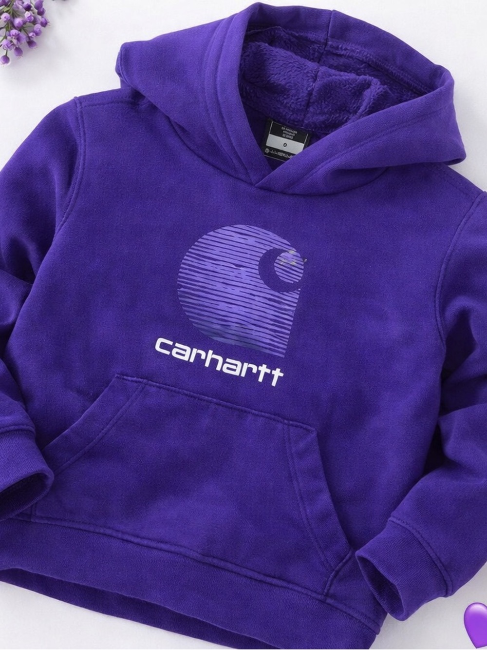 Carhartt Kids Purple Hoodie Size 6 – Cozy & Durable